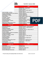 2019 2020 University Academic Calendar 1 19 PDF