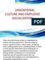 Organizational Culture and Employee Socialization