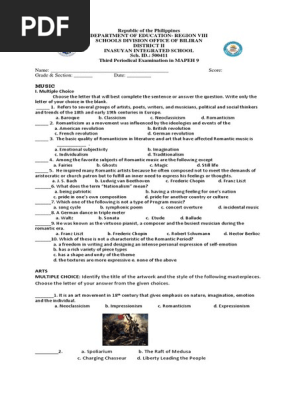 3RD QUARTER EXAM IN MAPEH 9.docx