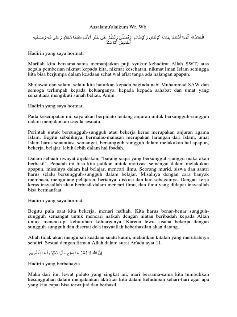 Contoh Pidato Motivasi Belajar Pencari Soal