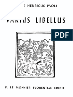 Paoli Varius Libellus PDF