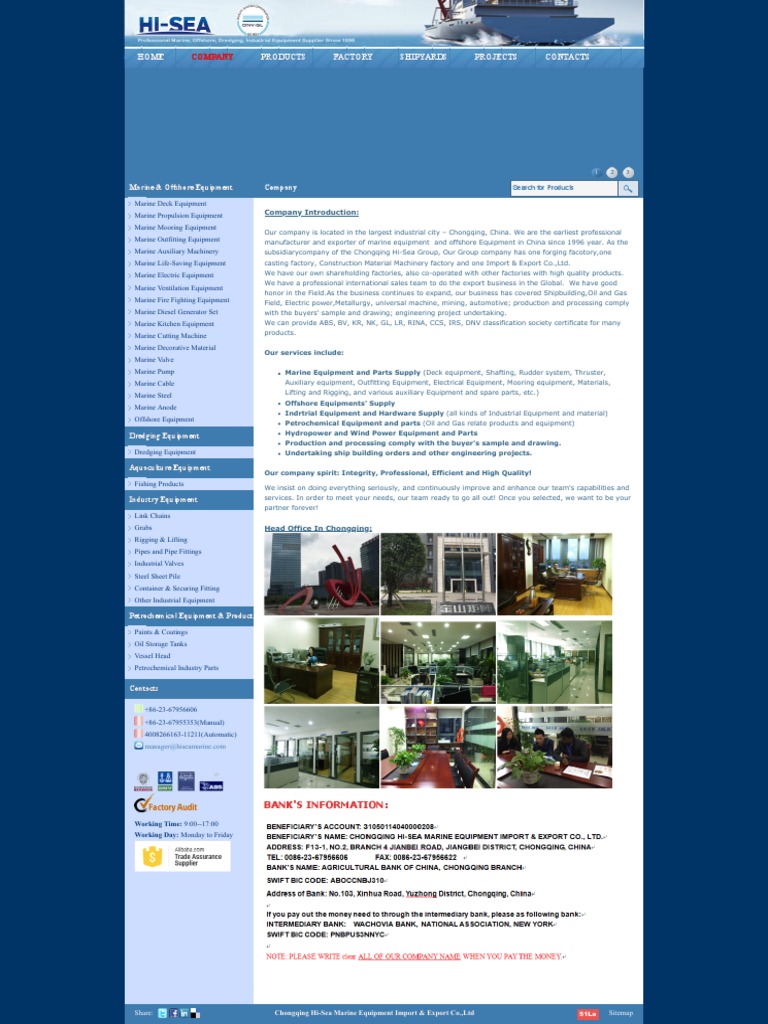 Marine Equipment, Inc HiSea Marine, Marine Equipment Suppliers and