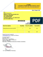 Indonesia Hosting Invoice June July 2019