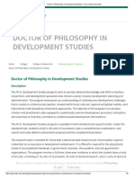 Doctor of Philosophy in Development Studies - De La Salle University