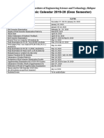 Academic Calender Even 2019 20 PDF