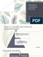 Identifying Variables in Research Chapter 5