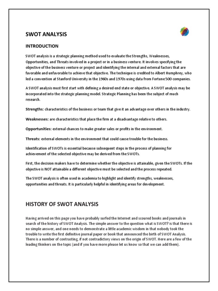 62 SWOT Analysis 223 | PDF | Swot Analysis | Marketing Research