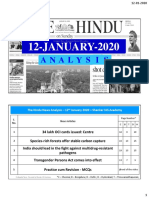 The Hindu News Analysis 12th January 2020