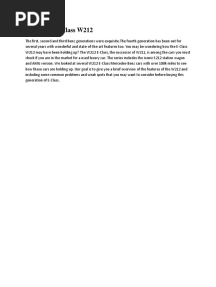Mercedes E Class w212 PDF