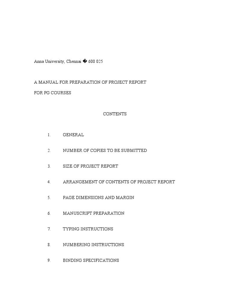 Anna University-Pg Report Format | PDF | Master Of Business ...