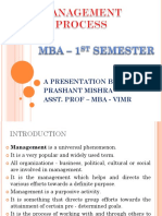 Mba 1ST Sem - Management Process