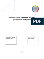 Obţinerea Polistirenului Prin Procedeul Polimerizării În Suspensie