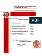 Informe de Topografía de la Escuela Profesional de Ingeniería Civil de la Universidad Nacional de San Antonio Abad del Cusco