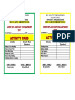 Activity Card