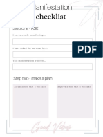 Manifestation Checklist