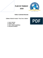 Plan de trabajo 2020 iglesia pentecostal Guadalupe Huila