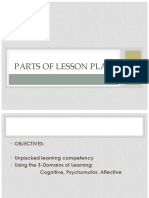 Parts of Lesson Plan