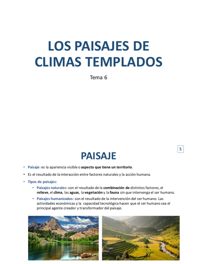 Tema 6. Los Paisajes de Climas Templados-Sociales 1º ESO | PDF | Clima ...