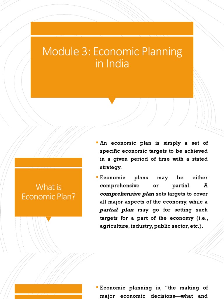 Module 3 Economic Planning in India | PDF | Economic Development ...