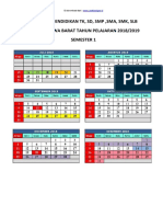 Kalender Pendidikan SD SMP SMA SMK SLB Propinsi Jawa Barat 2018 2019 Semester 1