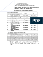 Course Calender 2010-11