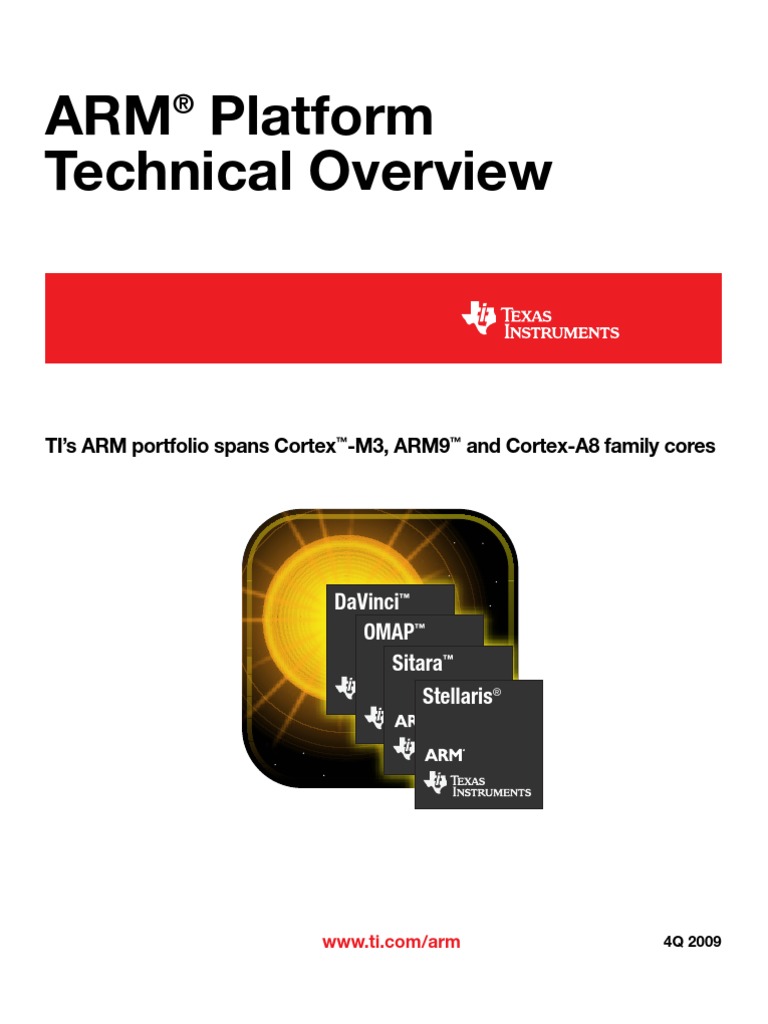 ARM Platform Technical Overview PDF Arm Architecture Digital