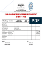 Plan of Action in English Bacong