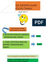 Metode Mempelajari Biologi Tanah