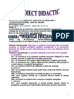 Proiect Didactic Vreau Sa Fiu Sanatos333