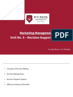 BBA Business Information System Module 5 Decision Support System