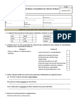 Ficha de Gramatica 9º Ano