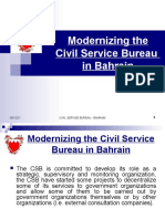 Modernizing The Civil Service Bureau in Bahrain