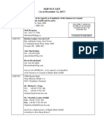 Service List Nov 2017 PDF
