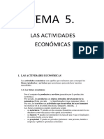 Tema 5. Las Actividades Económicas