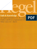 Hegel, G.W.F. - Faith & Knowledge (SUNY, 1977) PDF