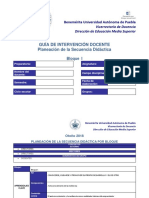 Planificación bloque secuencia didáctica autoconocimiento