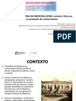 O CENTRO DE MEMÓRIA DA MEDICINA-UFMG: Unindo o Físico Ao Virtual Na Produção de Conhecimento