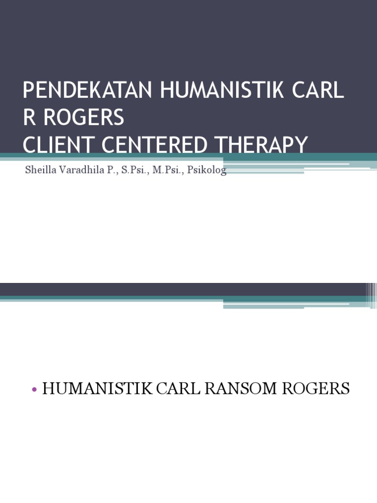 Humanistik Carl Rogers Dan Client Centered Therapy PDF