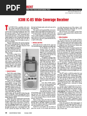 ICOM IC-R3 Specs and Prices | RadioMasterList.com | The