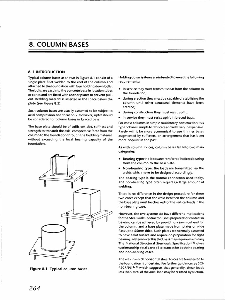 Column Base Design and Connections | PDF | Column | Screw