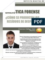 Balística Forense - Cómo Se Producen Los Residuos de Disparos PDF