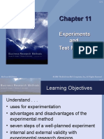 Experiments and Test Markets