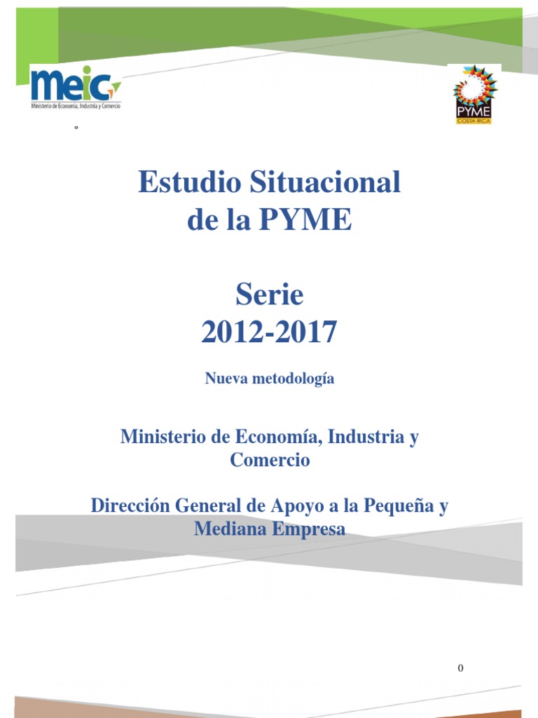 Estado de las PYMEs en Costa Rica 2012-2017 | PDF | Pequeñas y medianas ...