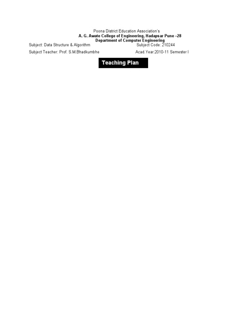 Teaching Plan for Computer Engineering | PDF | Relational Database | Pl/Sql