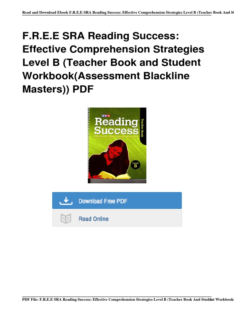 F.R.E.E 0076184781 SRA Reading Success E PDF | Download Free PDF ...