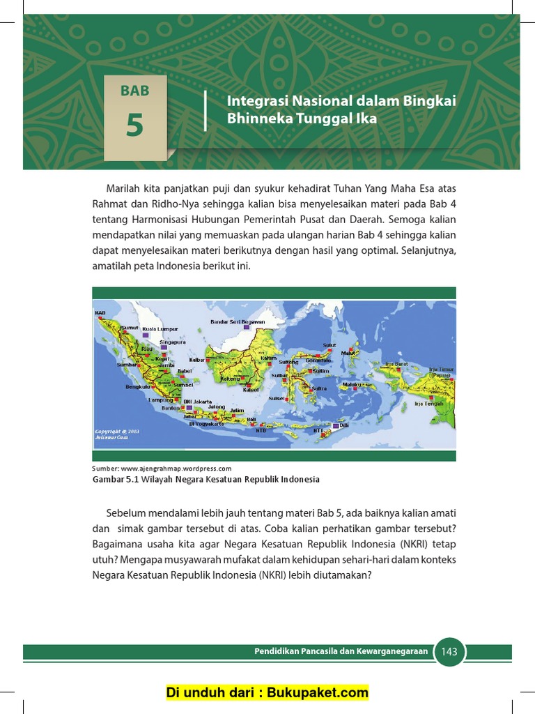 Bab 6 Integrasi Nasional Dalam Bingkat Bhinneka Tunggal Ika Pdf