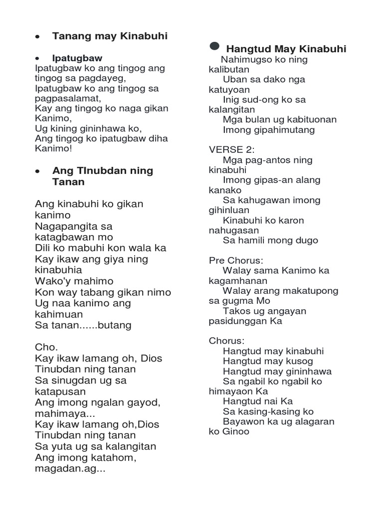 Bisaya Songs PDF