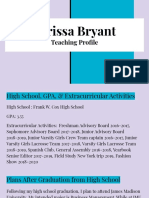 Sarissa Bryant Teaching Profile