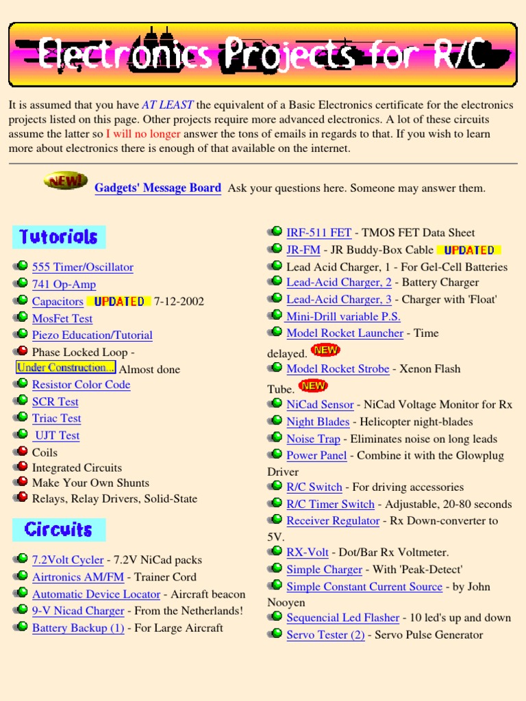 Electronic RC Projects | Capacitor | Electronic Circuits - 