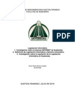 Investigación de INFORNET,Leg. Inf. y como se regula en Guatemala